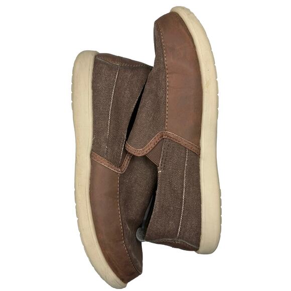 Crocs Triple Comfort Mens Size 7 Slip On Loafers Brown - Picture 2 of 8